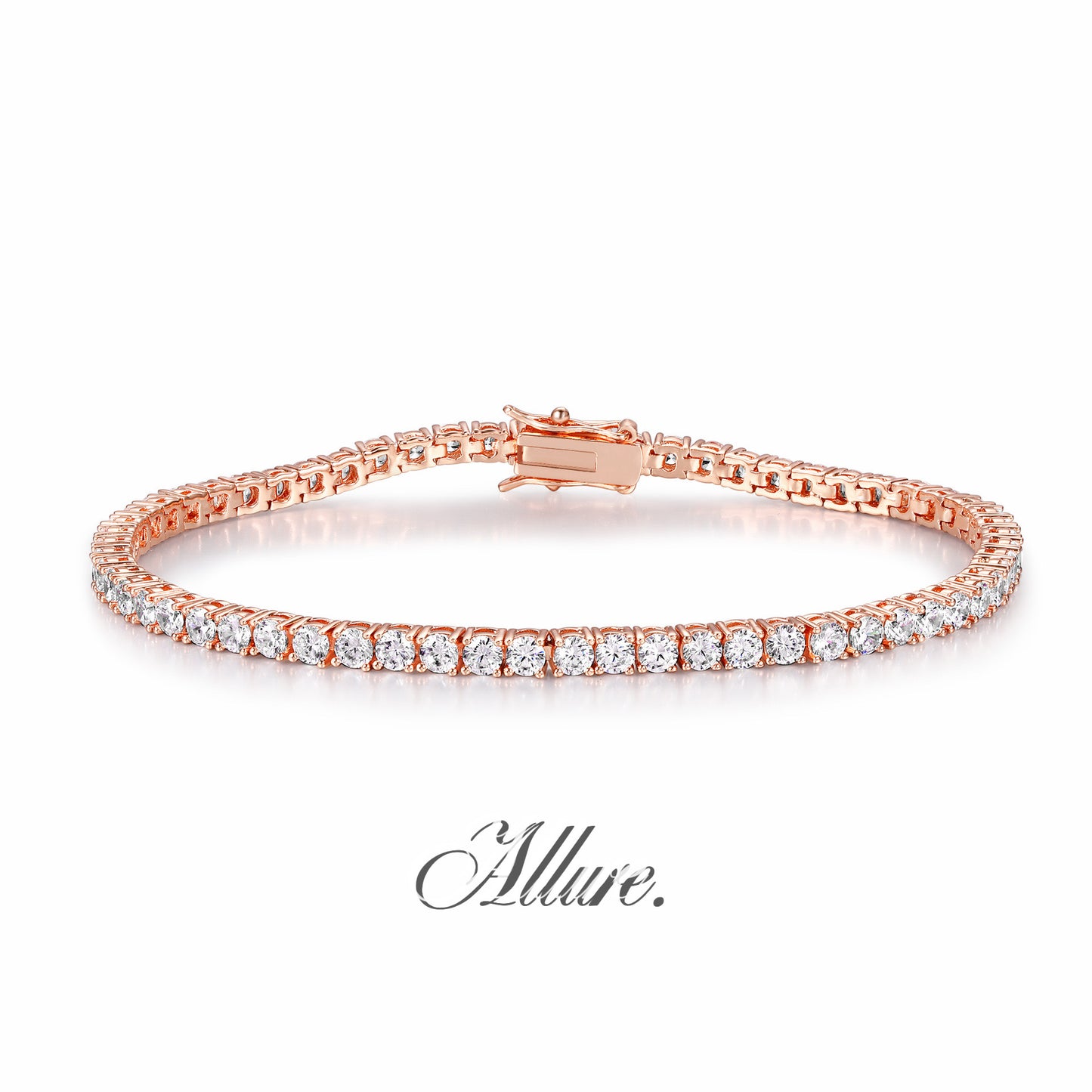 Allure tennis bracelet 3mm or rose