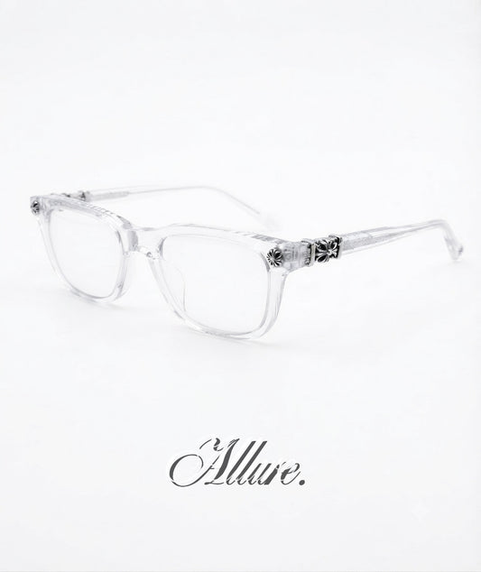 Allure chrome glasses (transparent)